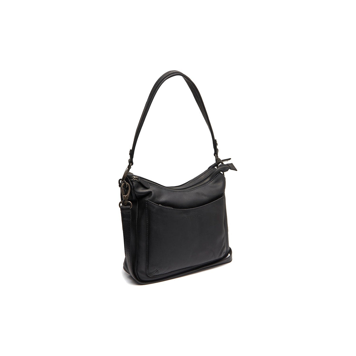 Tivra Full-Grain Leather Shoulder Bag in Classic 100% Full-Grain Leather - Full Exterior Front Profile View | Buy Online