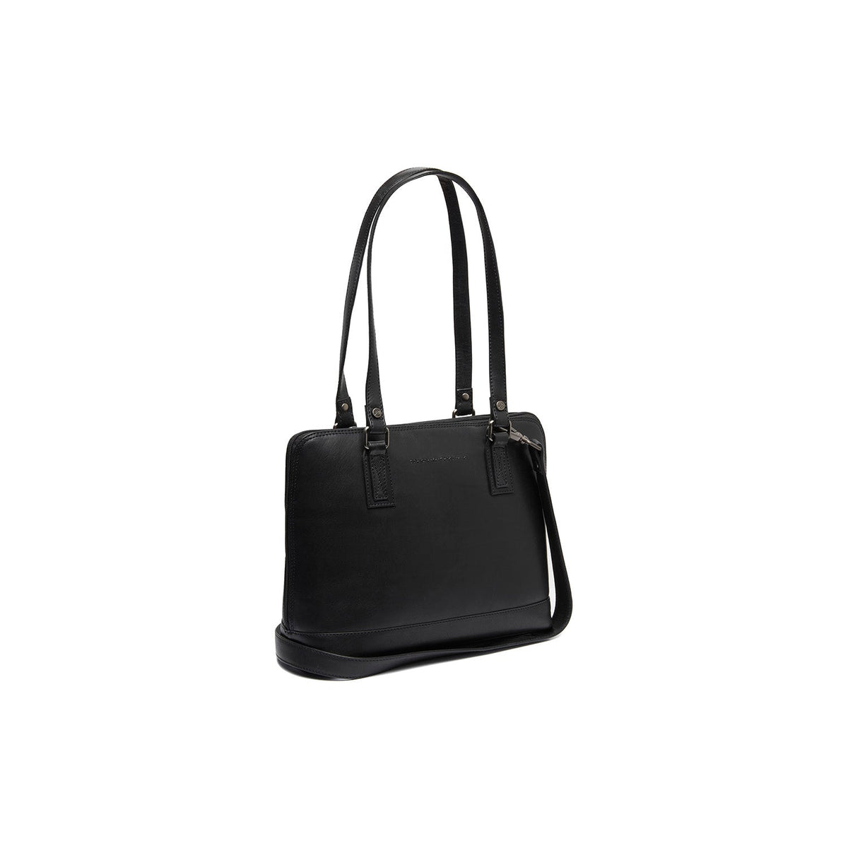 Viamonte Full-Grain Leather Shoulder Bag in Classic 100% Full-Grain Leather - Full Exterior Front Profile View | Buy Online