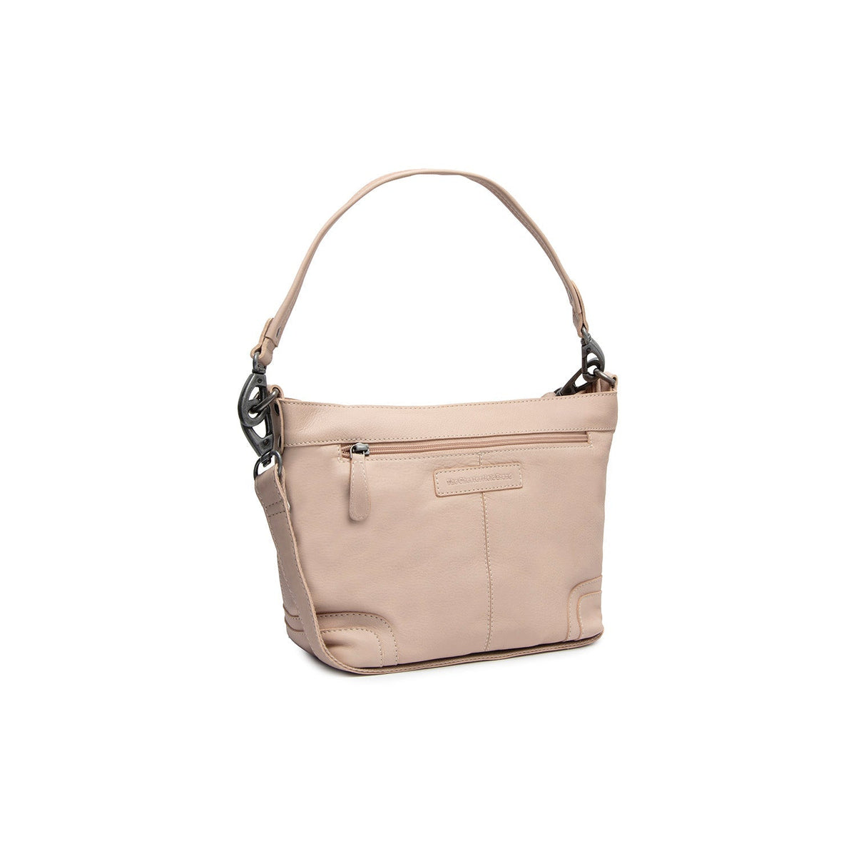 Zarita Full-Grain Leather Shoulder Bag in Classic 100% Full-Grain Leather - Full Exterior Front Profile View | Buy Online
