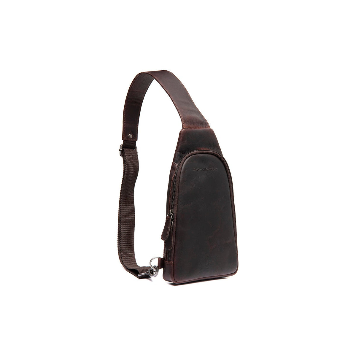Brown Leather Sling Bag Bowey, front view