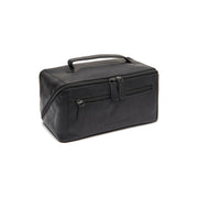 Elmia Full-Grain Leather Toiletry Bag in Classic 100% Full-Grain Leather - Front Profile View &amp; Tailored Silhouette | Buy Online