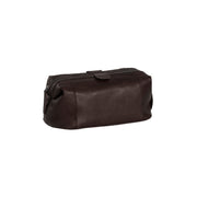 Tailored Rib Cuffs &amp; Hem Craftsmanship Construction Detail on Vince Full-Grain Leather Toiletry Bag