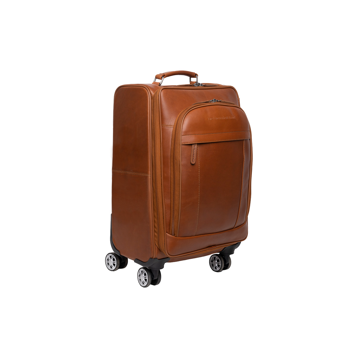 Leather Trolley Key Largo - Lateral Side Profile View Showing Sleeve Cut &amp; Athletic Taper Fit