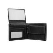 Classic 100% Full-Grain leather Wallet - Rear Perspective Showing Reinforced Leather Straps &amp; Stitching
