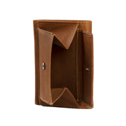 Solid Antique Brass Hardware &amp; Heavy-Duty Dual Zipper Detail on Harthoft Full-Grain Leather Wallet