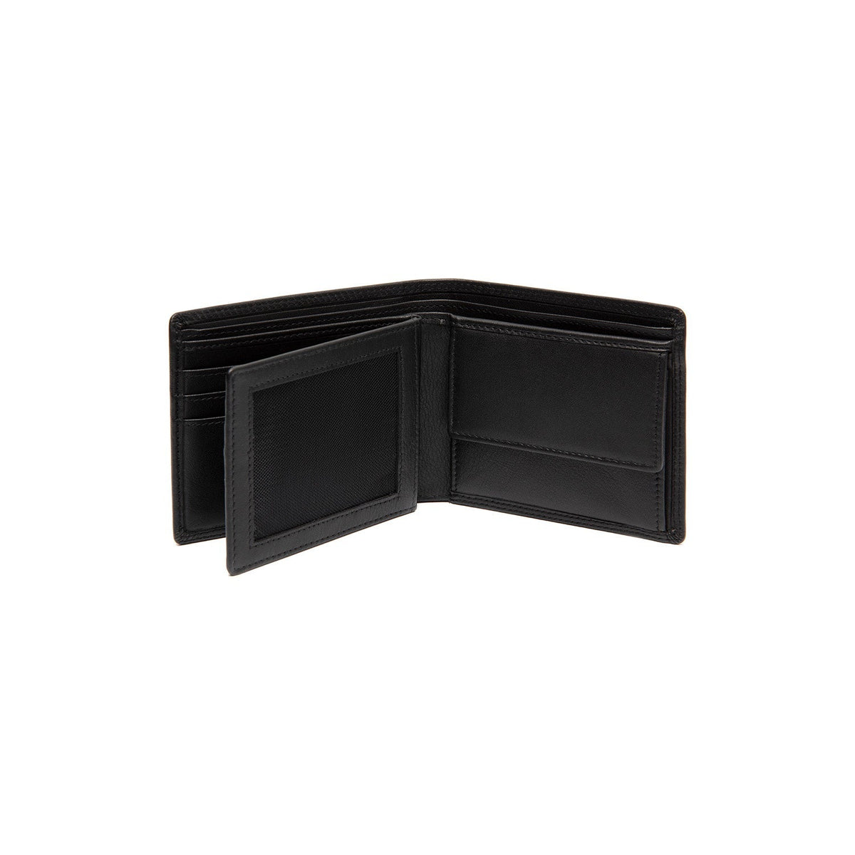 Solid Antique Brass Hardware &amp; Heavy-Duty Dual Zipper Detail on Stephens Full-Grain Leather Wallet