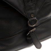 
Solid Antique Brass Hardware & Heavy-Duty Dual Zipper Detail on Portsmouth II Full-Grain Leather Weekender Bag