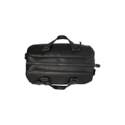 
Solid Antique Brass Hardware & Heavy-Duty Dual Zipper Detail on Volenza Full-Grain Leather Weekender Bag