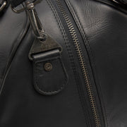 
Volenza Full-Grain Leather Weekender Bag - Structured Side Profile Showing Gusset Depth & Expansion Capacity