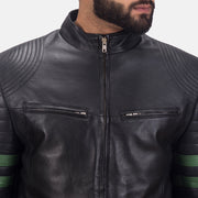Authentic Cowhide Leather Grain Texture &amp; Heavy-Duty Seam Stitching Detail