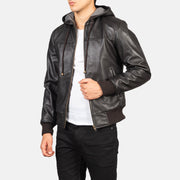 Nintenzo Leather Bomber Jacket – alternate product view 6