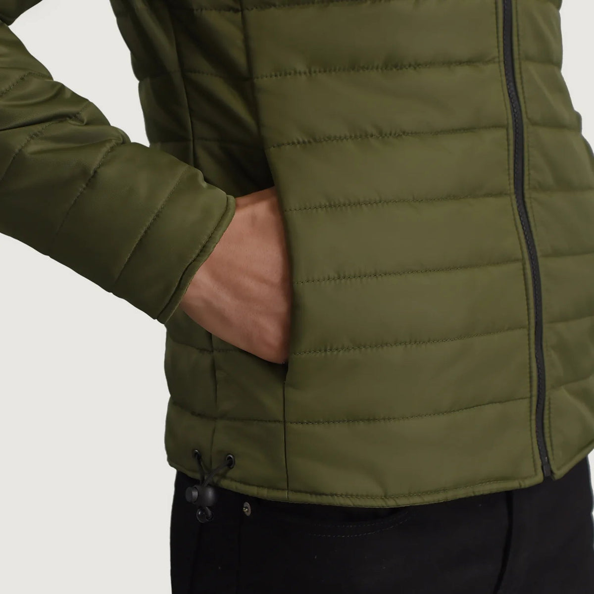 Interior View Showing Quilted Viscose Lining &amp; Dual Inside Utility Storage Pockets